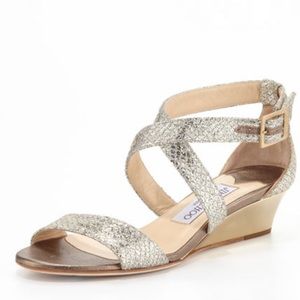 Jimmy Choo
Chiara Demi-Wedge Crisscross Sandal